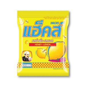 makro-snack-2363 แฮ็คส์ ลูกอม รสฮันนี่เลมอน 270 ก. (100 เม็ด)