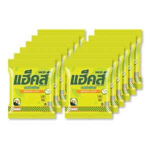 makro-snack-2386 แฮ็คส์ ลูกอม รสชาเขียว 24.3 ก. x 12