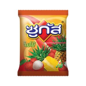 makro-snack-2443 Sugus Jumbo Lychee&Pineapple ซูกัสจัมโบ้ ลูกอมรสลิ้นจี่และสัปปะรด 45 กรัม*มีให้เลือกหลายแพ็กไซซ์