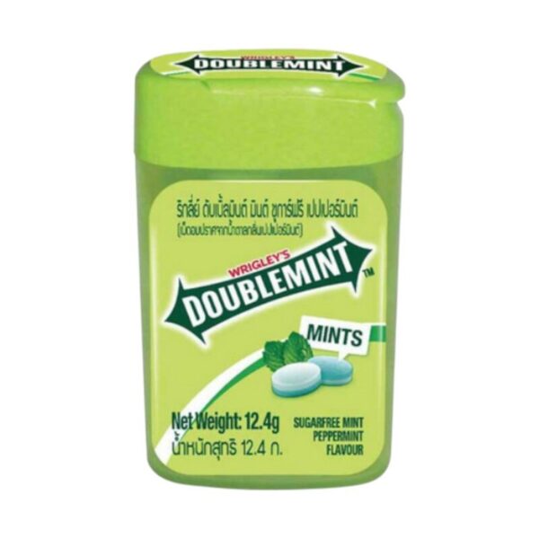 makro-snack-2445 Doublemint ลูกอมดับเบิ้ลมิ้นต์ กลิ่นเปปเปอร์มินต์ 12.4 กรัม *มีให้เลือกหลายแพ็กไซซ์