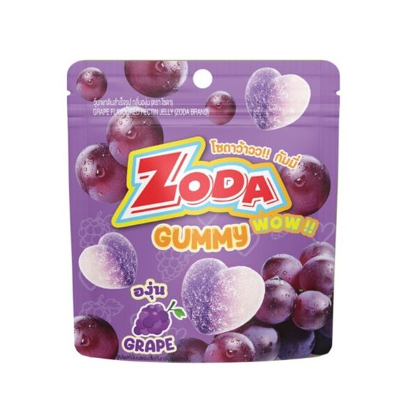 makro-snack-2455 วุ้นสําเร็จรูป Zoda Wow Gummy กลิ่นองุ่น 45g