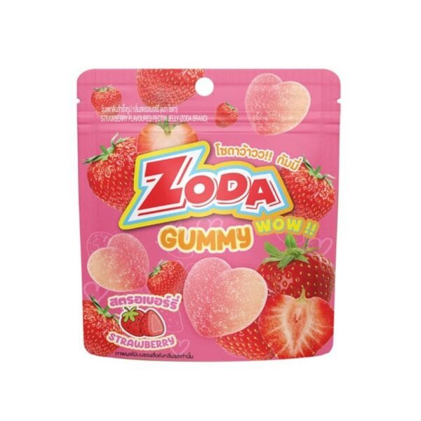 วุ้นสําเร็จรูป Zoda Wow Gummy กลิ่นสตรอเบอร์รี่ 45g