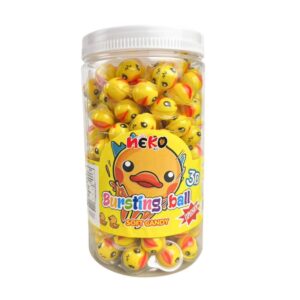 makro-snack-2481 (200 ลูก) เยลลี่มินิ 3D จิ๋ว เยลลี่ลูกตา เนื้อหนึบหนับ (1 ชิ้น/2 กรัม) ชิ้นเล็กมินิ สอดไส้ผลไม้ 6 รสชาติ Gummy candy ลูกเป็ด (200ลูก)