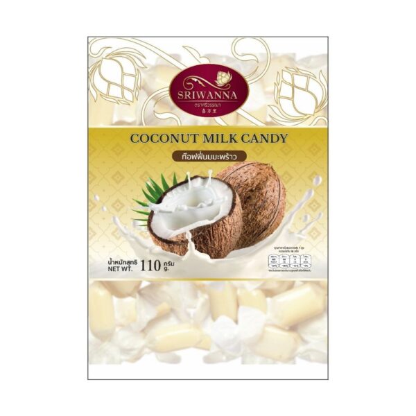 ศรีวรรณา ทอฟฟี่นมกลิ่นมะพร้าว 110 กรัม  (Sriwanna Coconut Flavored Milk Candy 110g. )