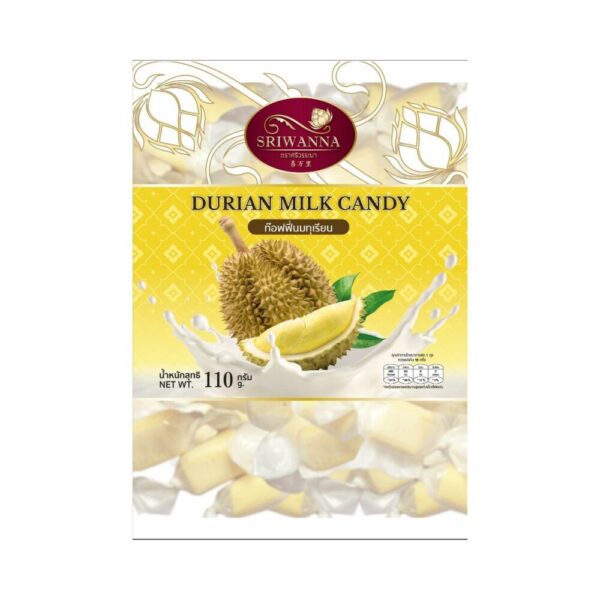 ศรีวรรณา ทอฟฟี่นมกลิ่นทุเรียน 110 กรัม (Sriwanna Durian Flavored Milk Candy 110g.)