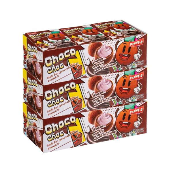 เพนนีโอ ลูกอม ช็อกโก ช็อก 10 กรัม 12 ชิ้น 3 แพ็ก (ซื้อ 1 แถม 1)