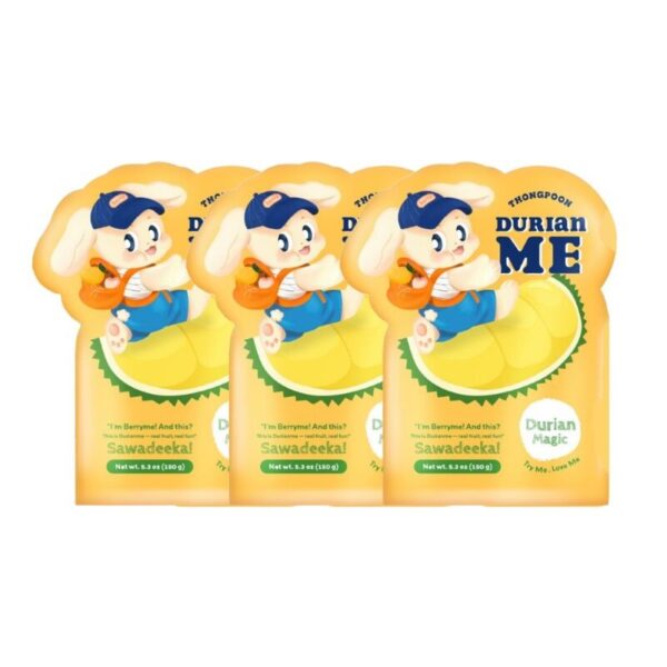 makro-snack-2530 Thong Poon กัมมี่ เยลลี่ ทุเรียนแท้ Berry Me Durian Gummy 150 กรัม x 3 แพ็ค