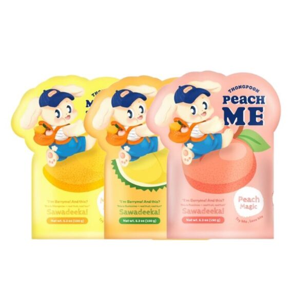 Thong Poon Berry Me Gummy คละรส (Mango, Durian, Peach) 150 กรัม x 3 แพ็ค