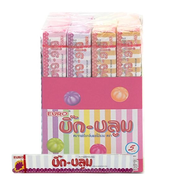 บิ๊ก-บลูม หมากฝรั่ง รวมรส 14 ก. 12 แท่ง