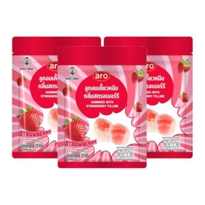 makro-snack-2558 เอโร่ กัมมี่สตรอเบอร์รี่ 72 ก. x 3