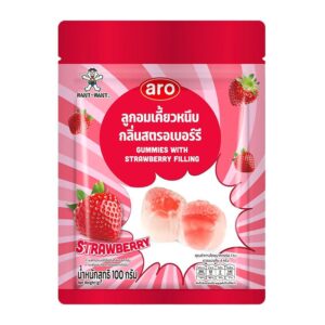 makro-snack-2564 เอโร่ กัมมี่สตรอเบอร์รี่ 100 ก.