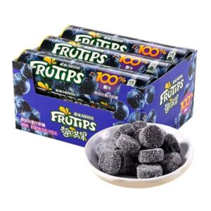 makro-snack-2579 ฟรุตทิปส์ เยลลี่น้ําผลไม้ รสแบล็คเคอร์แรนต์ 60 ก. x 6