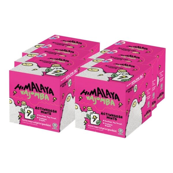ใหม่! HIMALAYA หิมาลายา ลูกอมรสมินท์ ผสมเกลือหิมาลายา วาจอมบา แอคทิวูสต์ แพ็ค 6 กล่อง