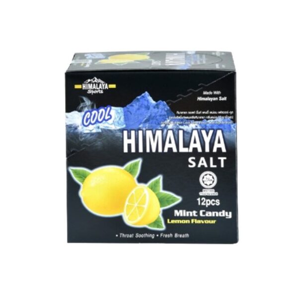 Himalaya หิมาลายา ลูกอมรสมินท์ ผสมเกลือหิมาลายา กลิ่นเลม่อน 12 ซอง 1 กล่อง