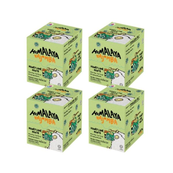 ใหม่! HIMALAYA หิมาลายา ลูกอมรสมินท์ ผสมเกลือหิมาลายา วาจอมบา ฮันนี่ไลม์ แพ็ค 3 ฟรี 1