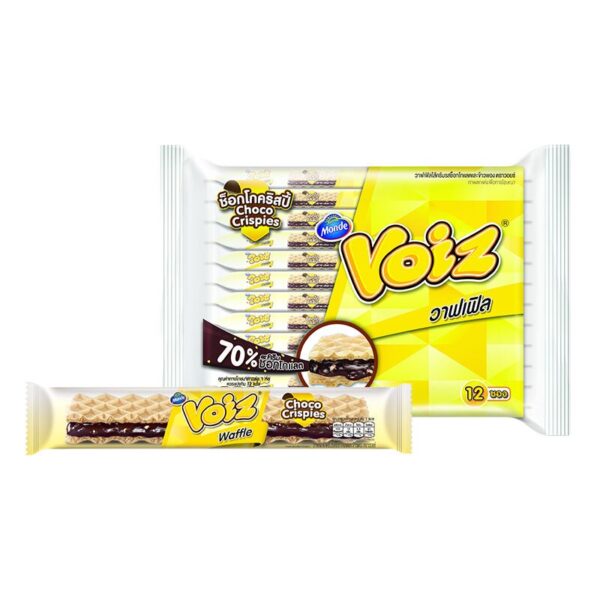 makro-snack-2596 วอยซ์ วาฟเฟิลครันช์ รสช็อกโก คริสปี้ 21 ก. x 12