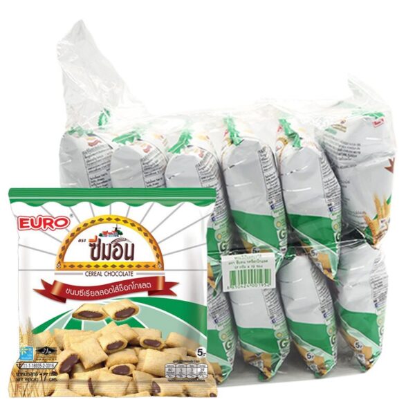 makro-snack-2605 ซีมอน ซีเรียล ไส้ช็อกโกแลต 17 ก. x 12