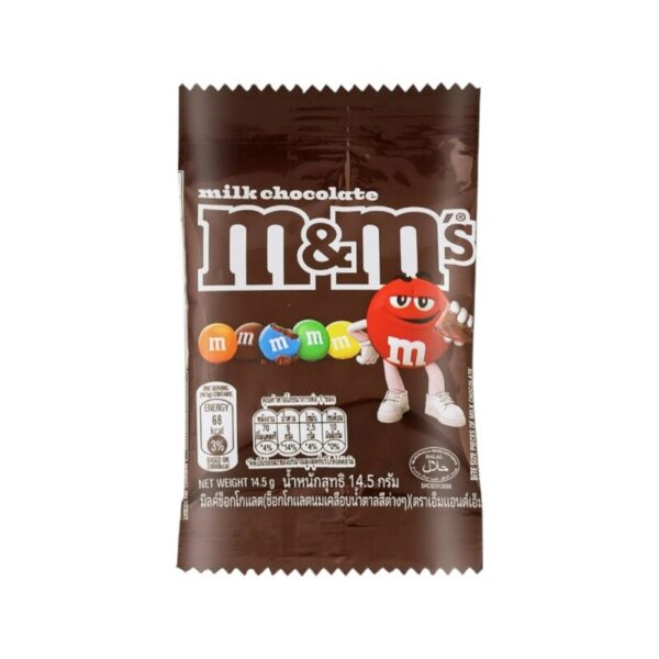 [แพ็ก 20 ชิ้น] M&M'S Milk Choco เอ็มแอนด์เอ็ม ช็อกโกแลตนม 14.5 กรัม