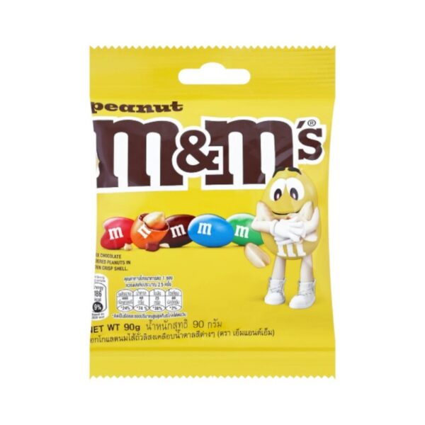 makro-snack-2612 M&M'S Peanut เอ็มแอนด์เอ็ม พีนัท ช็อกโกแลตนมสอดไส้ถั่วลิสง 180 กรัม