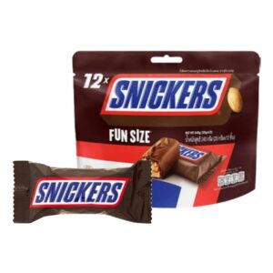 makro-snack-2640 สนิกเกอร์ส ฟันไซส์ ถั่วลิสงคาราเมลเคลือบช็อกโกแลต 20 ก. x 12