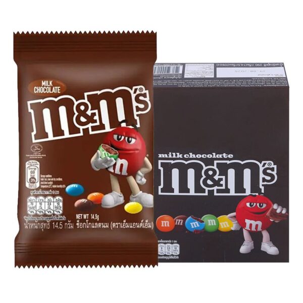 makro-snack-2642 เอ็มแอนด์เอ็ม ช็อกโกแลต รสนม 14.5 ก. x 12