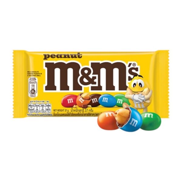 M&M'S Peanut เอ็มแอนด์เอ็ม พีนัท ช็อกโกแลตนมสอดไส้ถั่วลิสง 37 กรัม