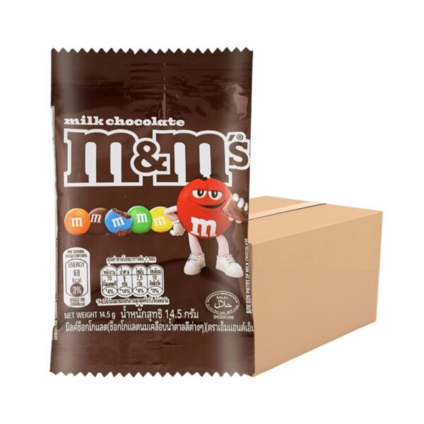 [แพ็ก 12 ชิ้น] M&M'S Milk Choco เอ็มแอนด์เอ็ม ช็อกโกแลตนม 14.5 กรัม
