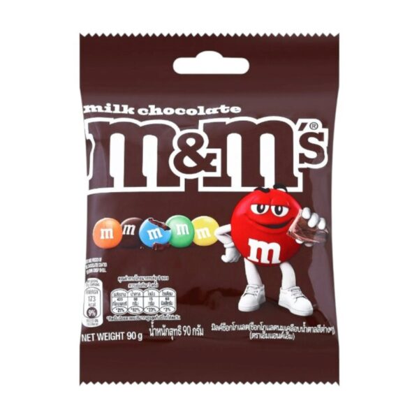 [แพ็ก 3 ชิ้น] M&M'S Milk Choco เอ็มแอนด์เอ็ม ช็อกโกแลตนม 90 กรัม x3