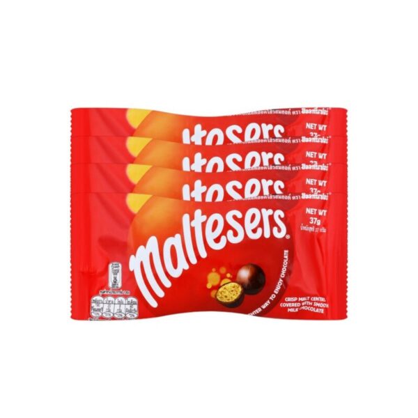 makro-snack-2674 Maltesers Chocolate มอลทีเซอร์ขนมช็อกโกแลตสอดไส้รสมอลท์ แบบซอง 37 กรัม*มีให้เลือกหลายแพ็กไซซ์