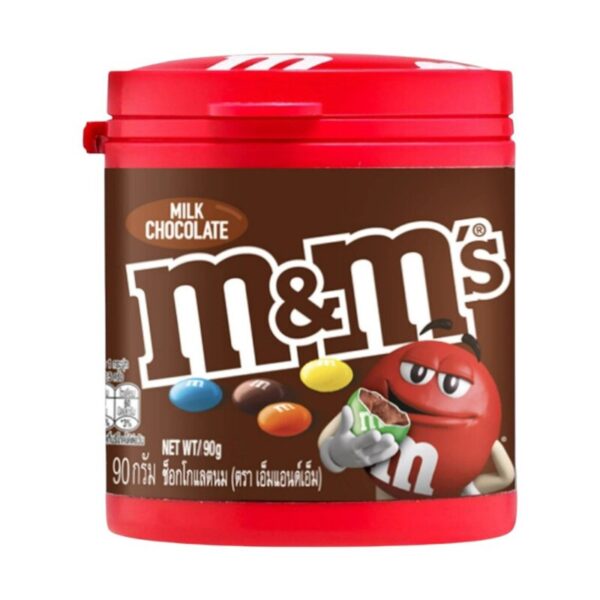 makro-snack-2676 M&M'S Milk เอ็มแอนด์เอ็ม ช็อกโกแลตนม กระป๋องใหญ่ 90 กรัม