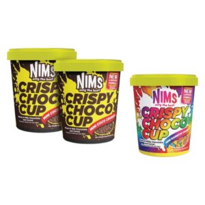 makro-snack-2687 (โปรสุดคุ้ม 2 เเถม 1) Nims Crispy Choco Tube ขนาด 60 กรัม โกโก้ครั้นซ์ ขนมข้าวพองเคลือบช็อกโกแลตแท้ เข้มข้น หลายรสชาติ บอล 2 + เรนโบว์ 1
