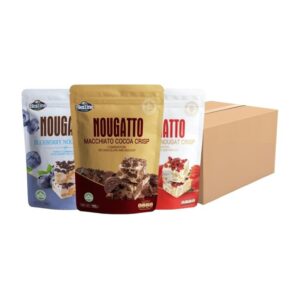 [ครึ่งลัง 20 ห่อ] Nougatto Nougat Crisp นูกัตโตะ (ขนมรสช็อกโกแลตมัคคิอาโต้สอดไส้นูกัต) 3 รสชาติ 150 กรัม ตราเนสไลน์ คละรส