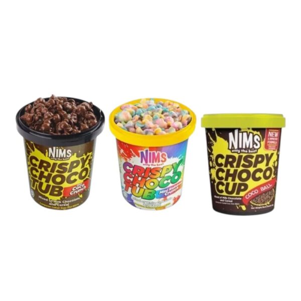 makro-snack-2693 (2 เเถม 1) Nims 250 กรัม 2 กระปุก เเถม Nims 60 กรัม ขนมโกโก้ครันซ์ ช็อคโกแลตเข้มข้ม คริสปี้ช็อก ขนมนําเข้า 250gครัน+เรนโบ1+60g1