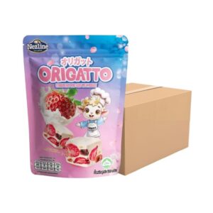[ครึ่งลัง 20 ห่อ] Nougatto Nougat Crisp นูกัตโตะ (ขนมรสช็อกโกแลตมัคคิอาโต้สอดไส้นูกัต) 3 รสชาติ 150 กรัม ตราเนสไลน์ นมแพะ+สตรออบแห้ง120g