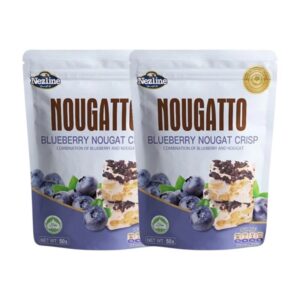 makro-snack-2706 (2ห่อ) Nezline Nougatto Nougat Crisp นูกัตโตะ ขนมนูกัต มาเคียโต้ 300 กรัม รสบลูเบอร์รี่