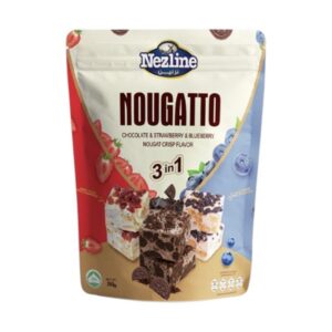 Nezline Nougatto Nougat Crisp นูกัตโตะ ขนมนูกัต มาเคียโต้ 300 กรัม 3รสชาติ ช็อกโกแลต สตรอเบอร์รี่ บลูเบอร์