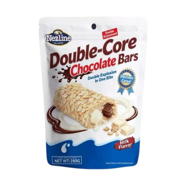 Double Core Chocolate Bars ขนมเวเฟอร์เคลือบโอ๊ต 280 กรัม ตราเนสไลน์ ช็อกโกแลต รสนม (1ห่อ)