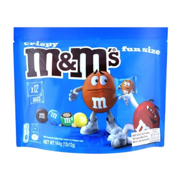 [แพ็ก 2 ชิ้น] M&M'S Crispy เอ็มแอนด์เอ็ม คริสปี้ ช็อกโกแลตสอดไส้ข้าวพอง ฟันไซส์ 144 กรัม x2