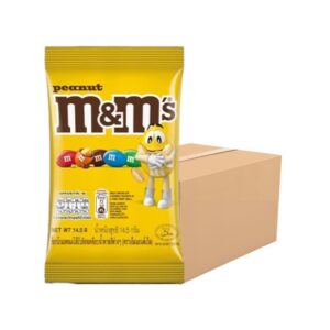 [ยกลัง] M&M'S Peanut เอ็มแอนด์เอ็ม พีนัท ช็อกโกแลตนมสอดไส้ถั่วลิสง 14.5 กรัม