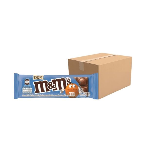 [ยกลัง] M&M'S Crispy เอ็มแอนด์เอ็ม คริสปี้ ช็อกโกแลตบาร์สอดไส้ข้าวพอง 44 กรัม