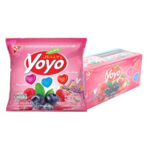 makro-snack-2779 โยโย่ เลิฟ เบอร์รี เยลลี่รูปหัวใจ 18 ก. x 12