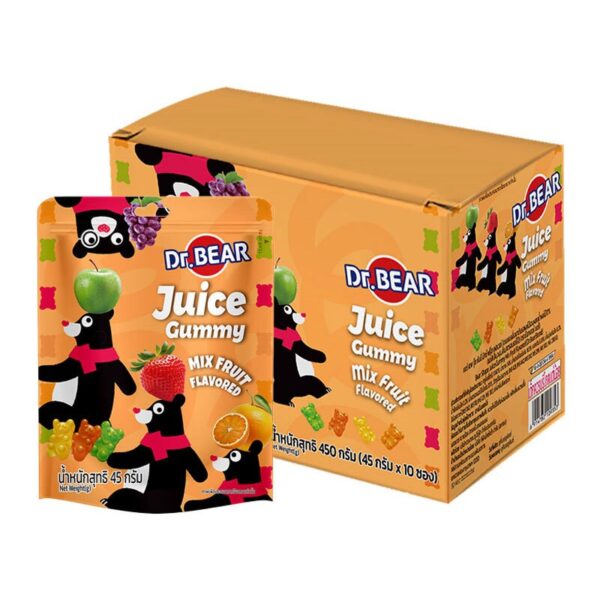 makro-snack-2785 ดร.แบร์ เยลลี่รวมรสผลไม้ 45 ก. x 10