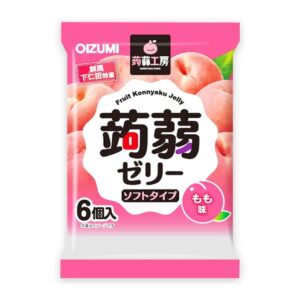 คอนยัคเจลลี่ผสมบุก กลิ่นพีช Bussan Konjac Jelly Peach (Shimonita Brand)