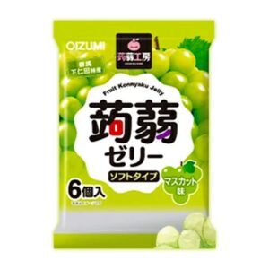 คอนยัคเจลลี่ผสมบุก กลิ่นองุ่นไชน์มัสแคท Bussan Konjac Jelly Shine Muscat (Shimonita  Brand)