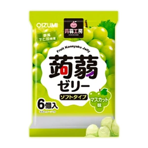 คอนยัคเจลลี่ผสมบุก กลิ่นองุ่นไชน์มัสแคท Bussan Konjac Jelly Shine Muscat (Shimonita  Brand)