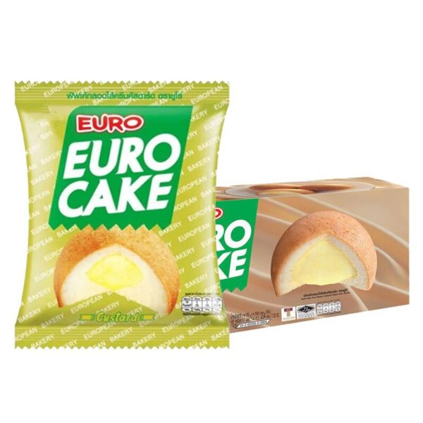 makro-snack-2836 ยูโร่ คัสตาร์ดเค้ก 17 ก. 12 ชิ้น