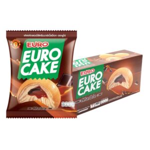 makro-snack-2840 ยูโร่ มาร์เบิ้ลเค้กไส้ครีมช็อกโกแลต 17 ก. 12 ชิ้น
