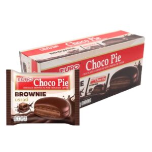 makro-snack-2851 ยูโร่ ช็อกโกพาย รสช็อคโกแลตบราวนี 17 ก. x 12