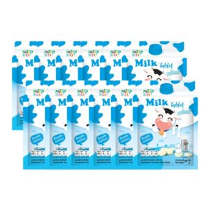 makro-snack-2853 นมอัดเม็ด นมปรุงแต่งอัดเม็ด Nature Bite รสนม และ รสช็อกโกแลต ผลิตจากนมโคแท้ ขนาด 20 กรัม รสนม 12 ซอง