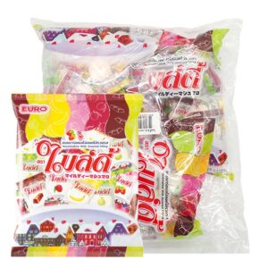 makro-snack-2859 ไมล์ดี้ ขนมมาร์ชเมลโล่สอดไส้รวมรส 120 ก. x 3